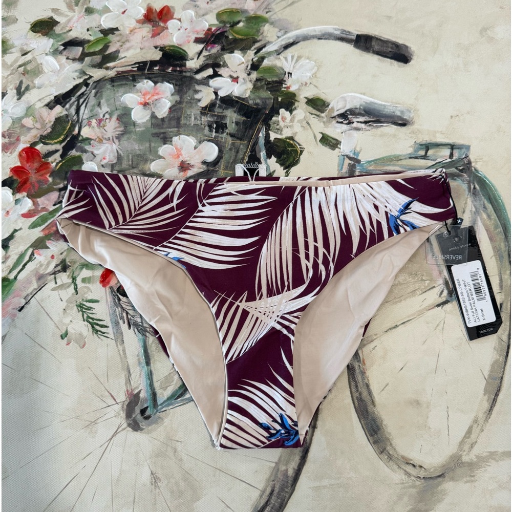 TAVIK Ali full swim bottom print Latona palm Merlot 🤍